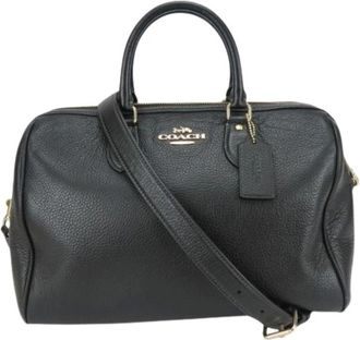 Coach Pre-owned Handbags, female, Black, Size: ONE SIZE Pre-owned Leather Handbag