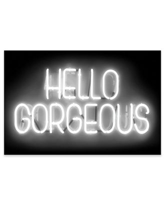 iCanvas Icanvas Neon Hello Gorgeous Print On Acrylic Glass By Hailey Carr