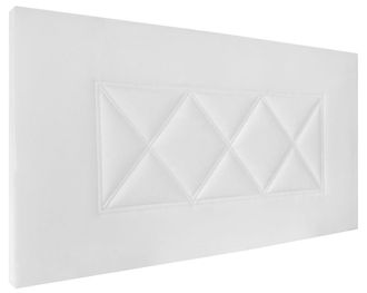 HOGAR 24 Cabecero ares tapizado en polipiel blanco, 110x55x3cm