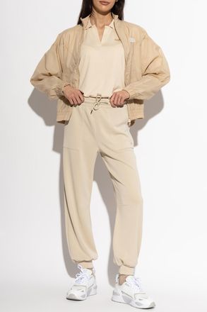 Emporio Armani Sweatpants With Cuffed Legs, Womens, Cream