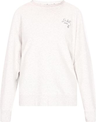 Dreimaster Dreimaster Sweatshirt Dames wol wit melange