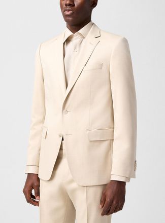 BOSS Mens Ivory pure virgin wool Blazer Jacket