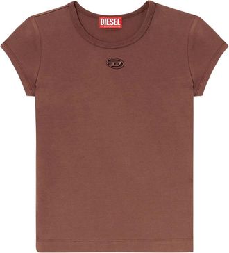 Diesel T-Angie Logo-embroidery T-shirt