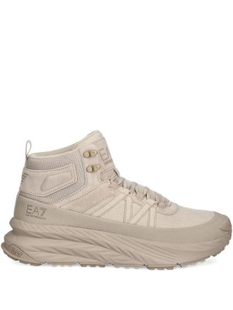 Emporio Armani Sneakers met logo - Beige