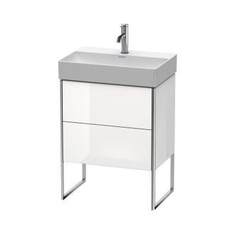 Duravit Duravit Xsquare Mueble De Tocador Compacto De Pie 58.4x39.0 Cm, 2 Cajones, Para Lavabo Durasquare 235660, Color (frente/cuerpo): Laca De Alto Brillo S