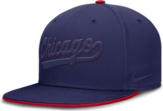 Nike Chicago Cubs True Nike Mens Dri-FIT MLB Fitted Hat in Blue | NB184EUEJ-4XE