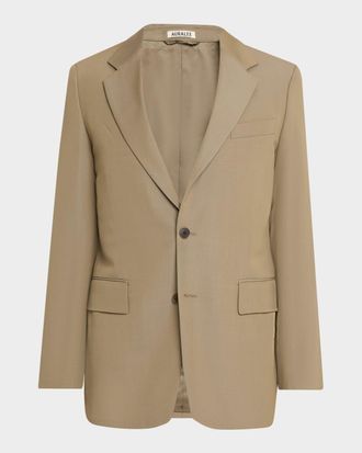 Auralee Men & apos;s Single-Breasted Wool Blazer