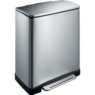 EKO Cubo De Basura De Pedal E-cube 28+18 L Plateado Mate Eko