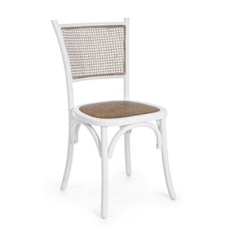 BIZZOTTO Bizzotto - Silla De Madera Blanca De Estilo R&uacute;stico