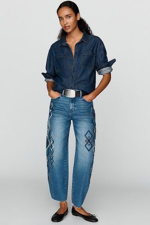 Free People Parker High-Rise Barrel Jeans