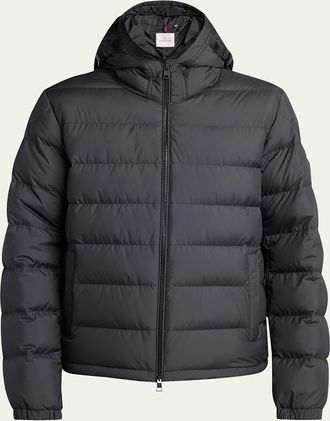 Moncler Mens Quilted Down Hooded Jacket
