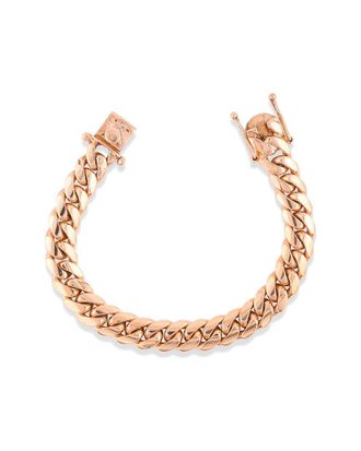 Diana M. Jewels 14K Rose Gold Cuban Link Bracelet