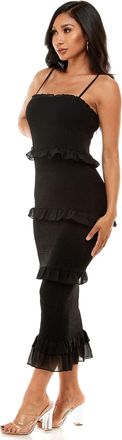 Bebe Womens Georgette Midi Dress