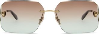 Bulgari BV40026U 33F Womens Sunglasses Gold Size 62