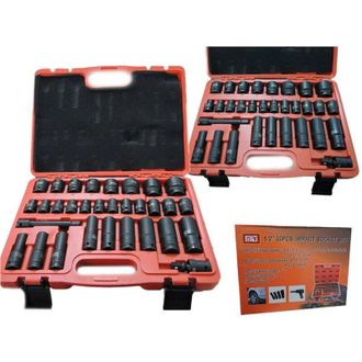 Trade Shop Trade Shop - Bussole Boccole Per Pistola Avvitatore Pneumatico Set Kit 32pz 1/2 Mig-2044