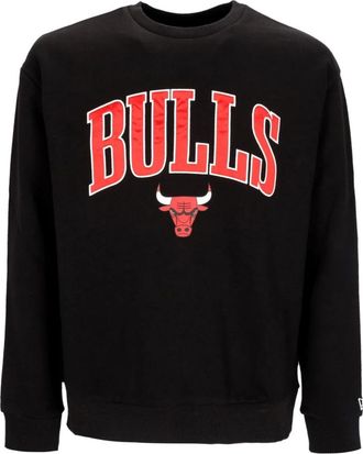 New Era Chicago Bulls Lichtgewicht Crewneck Sweatshirt - Heren - Sweatshirts - Zwart - L - Katoen - Hoodies & sweatvesten