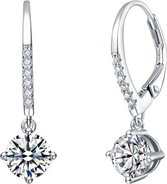 Genevive Silver Hoop Earrings