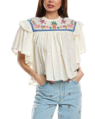 Farm Rio Farm Rio Embroidered Blouse