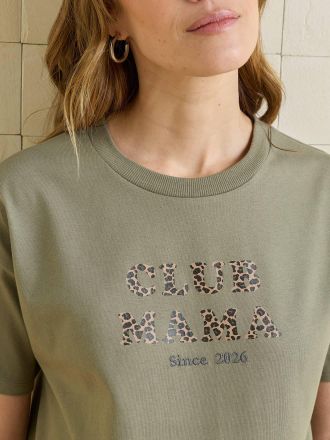 Vertbaudet Bio-Kollektion: Umstands-Shirt mit Leo-Messageprint khaki