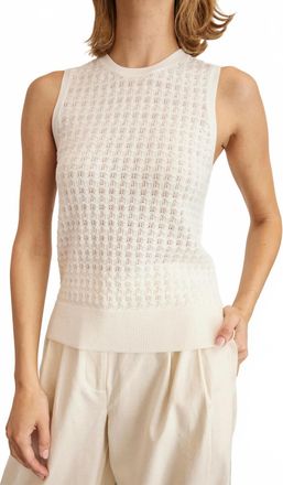 Tanya Taylor Avril Sleeveless Knit Top In Cream