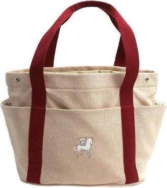 Herm&egrave;s Pre-owned Canvas Tote - Dames - Vintage Shopper - Rood - ONE Size - Vintage