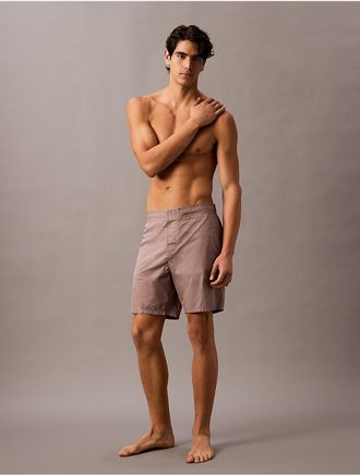 Calvin Klein Mens Solid 7 Swim Shorts - Brown - 2XL