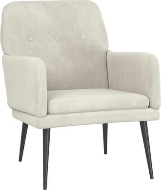 vidaXL Sill&oacute;n De Terciopelo Crema 62x79x79 Cm Vidaxl