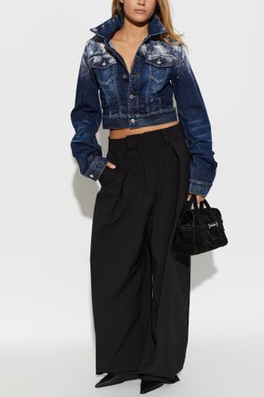 Dsquared2 Denim Jacket With vintage Effect, Womens, Blue