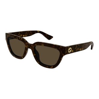 Gucci Gg1578S 002 Sunglasses - female - Gucci - Sunglasses - Brown - 54 MM - Accessories
