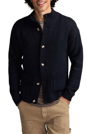 Lucky Brand Nep Mock Neck Cardigan in Naval Academy at Nordstrom, Size Large