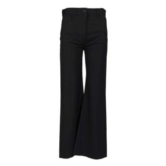 Acne Studios Pinstriped Trousers - female - Acne Studios - Wide Trousers - Blue - XS - Trousers