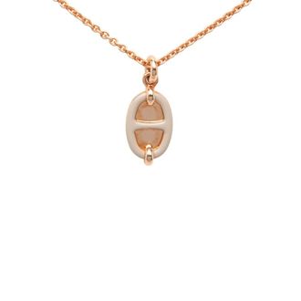 Herm&egrave;s Pre-owned Hermes Mini Rose Gold Plated Maillon Pendant Necklace Ladies T83OVDJT2S0S6BRE