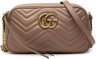 Gucci Pre-owned Gucci Small GG Marmont Matelasse Leather Crossbody Unisex O3E735DBF0SPHSLE