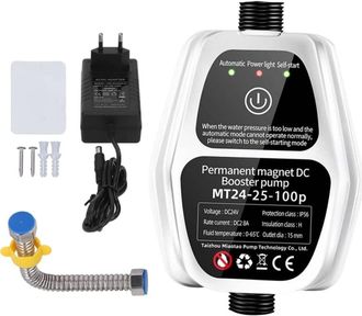 OEM Bomba De Refuerzo De Presi&oacute;n De Agua Autom&aacute;tica De 100 Pa Con Controlador Autom&aacute;tico De 24 V Cc Y 25 L/min Para Grifo De Ducha Mural Y Cocina