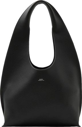A.P.C. Textured Leather Shoulder Bag with Stud Detailing