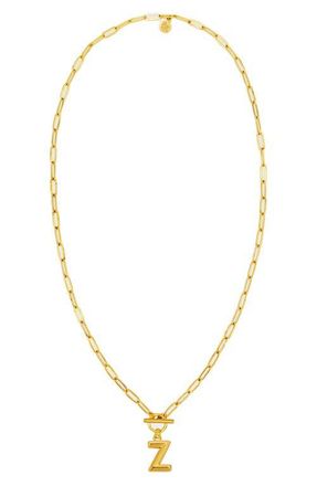 Petit Moments Paper Clip Initial Toggle Necklace in Gold-Z at Nordstrom