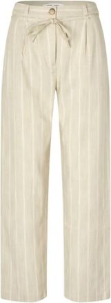 Sams&oslash;e & Sams&oslash;e Saluza Broeken - Dames - Straight fit broeken - Beige - M - Polyester - Broeken