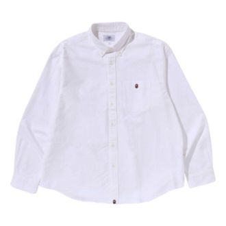 A Bathing Ape One Point Oxford LS Shirt White 1L80-131-002-WHT