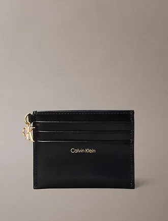 Calvin Klein Leather Zip Card Holder