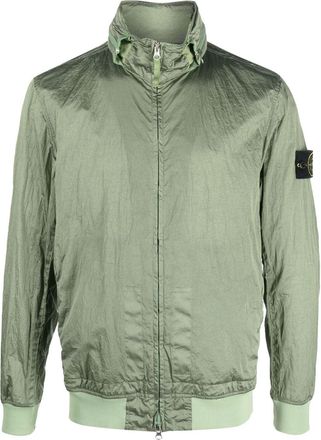 Stone Island 41920 zip-up jacket - men - Polyamide/Polyamide/Polyurethane Resin - XXXL - Green