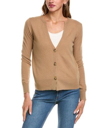 Alberta Ferretti Split V-Neck Cashmere Cardigan