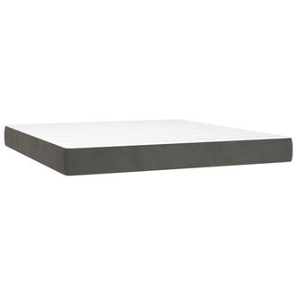 vidaXL Vidaxl - Colch&oacute;n Muelles Ensacados Terciopelo Gris Oscuro 160x200x20 Cm