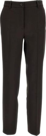P.A.R.O.S.H. Liliuxy Broek - Dames - Slim Fit Broeken - Bruin - S - Wol - Broeken