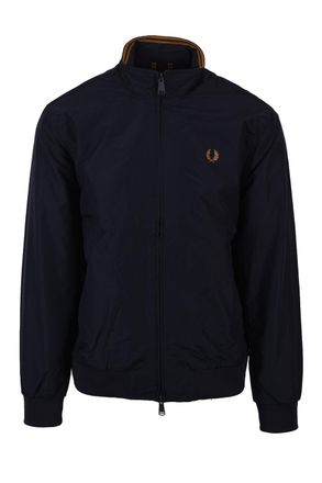 Fred Perry Mens Brentham Jacket Navy Polyamide - Size 2XL
