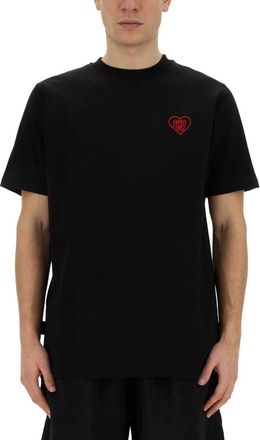 Family Fir$t Milano T-Shirt With Heart Embroidery-Uomo