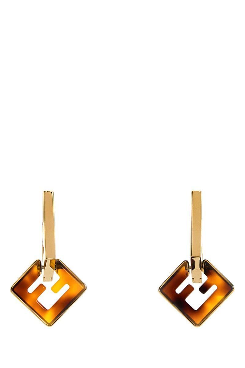 ピアス FENDI Printed Plexiglass Forever Fendi Earrings Printed Plexiglass And Metal Forever Fendi Earrings