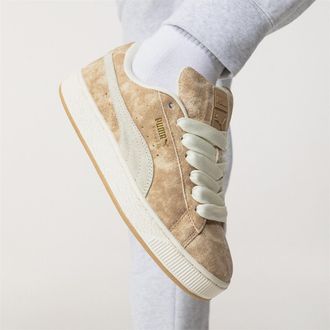 Puma Dames/Dames XL Leo Leopard Print Suede Trainers (Gebroken wit)
