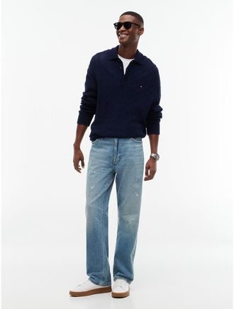 Tommy Hilfiger Mens Lightweight Distressed Loose Jean - Medium Wash Denim - 29W x 30L