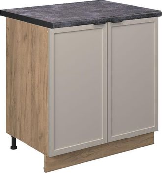 Vicco Mueble Bajo Fregadero Fame-line, Grisbeige, 80 Cm, Et Antracita, Vicco