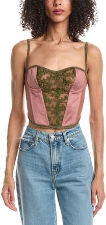 Guizio Guizio Satin Lace Panel Bustier